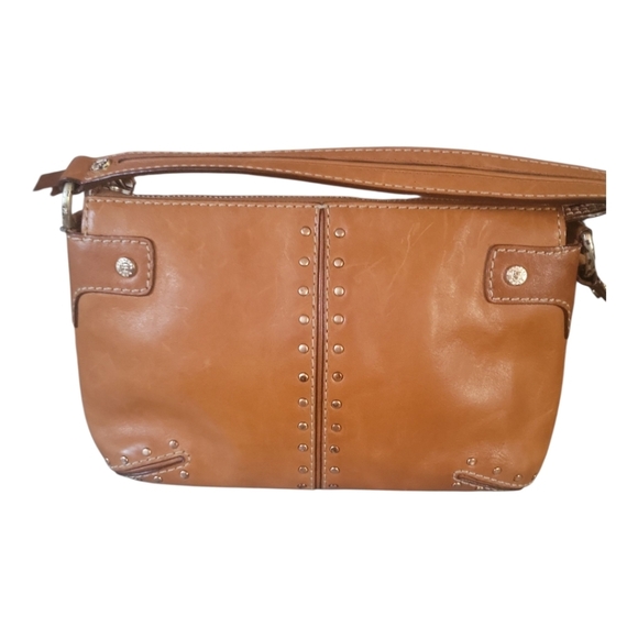 Michael Kors  Astor Tan Pebbled Leather Hobo Vintage Y2K Silver Studded Handb… - Picture 6 of 7